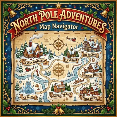 The North Pole adventure map
